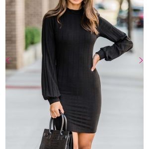 Pink Lily Starlit Nights With You Black Dress